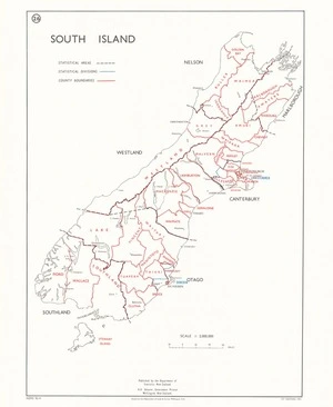 South Island / Drawn by the Department of Lands & Survey, Wellington, N.Z.