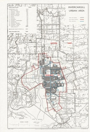 Invercargill urban area / Drawn by the Department of Lands & Survey, Wellington, N.Z.