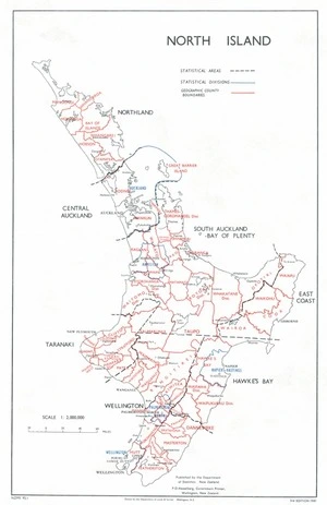 North Island / Drawn by the Department of Lands & Survey, Wellington, N.Z.