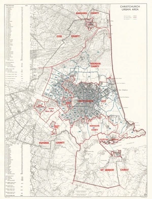 Christchurch urban area / Drawn by the Department of Lands & Survey, Wellington, N.Z.