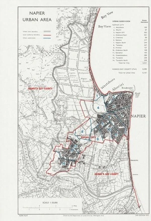 Napier urban area / drawn by the Department of Lands & Survey, Wellington, N.Z.