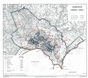 Gisborne urban area / drawn by the Department of Lands & Survey, Wellington, N.Z.