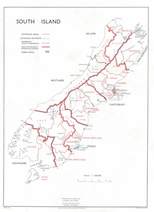 South Island / Drawn by the Department of Lands & Survey, Wellington, N.Z.