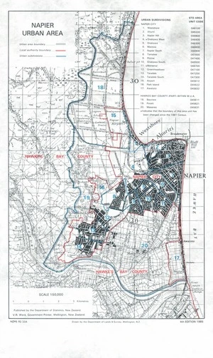 Napier urban area / drawn by the Department of Lands & Survey, Wellington, N.Z.