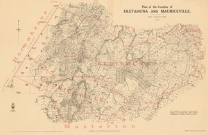 Plan of the Counties of Eketahuna and Mauriceville.