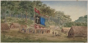 [Meade, Herbert (Lieutenant)], 1842-1868 :Pai Marire karakia, held by the Te Hau fanatics at Tataroa, New Zealand, to determine the fate of their prisoners. Jan[uar]y 27th, 1865.