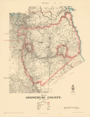 Map of Ohinemuri County.