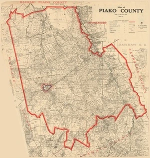 Map of  Piako County.