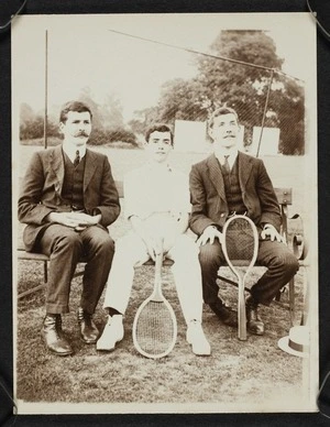 Portrait of Robert Stout, Thomas Duncan Macgregor Stout and an unidentified boy