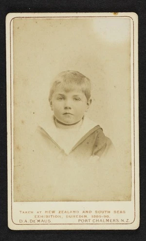 Portrait of Thomas Duncan Macgregor Stout, aged four years