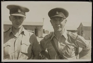 Thomas Duncan Macgregor Stout, with another man in army uniform, during World War Two
