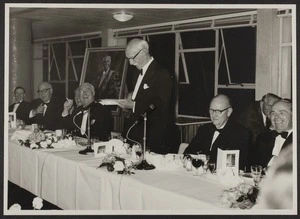 Thomas Duncan Macgregor Stout making a speech