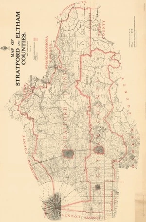 Map of Stratford and Eltham Counties.