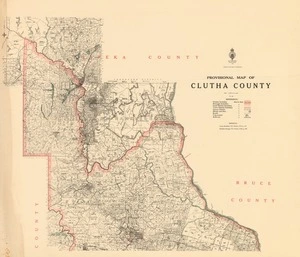 Provisional map of Clutha County.