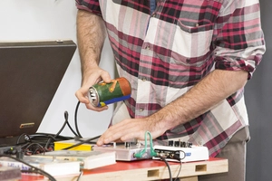 Digital photographs of Kraus and the Wellington Musical Electronics Library Orchestra