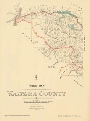 Index map, Waipara County.