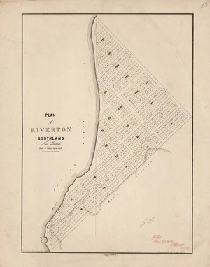 Plan of  Riverton, Southland, New Zealand [electronic resource] / drawn by G. T. Stevens, Survey Office Southland.