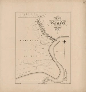Plan of the township of Waikawa [electronic resource] / C.W. Adams, assistant surveyor; David Henderson, lith.