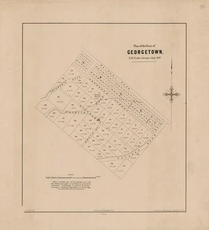 Plan of the town of Georgetown [electronic resource] E.R. Ussher, surveyor, July 1870.