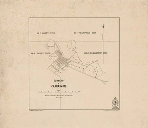 Township of Carnarvon / surveyed by A. Dundas ... August, 1877.