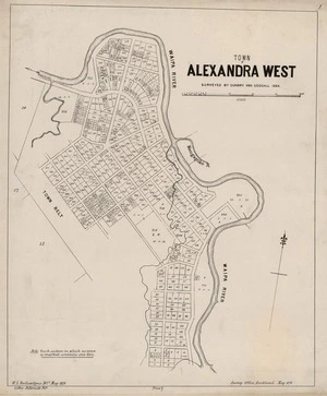 Town of Alexandra West / surveyed by Gundry and Goodall 1864 ; W.E. Ballantyne drftn May 1879.
