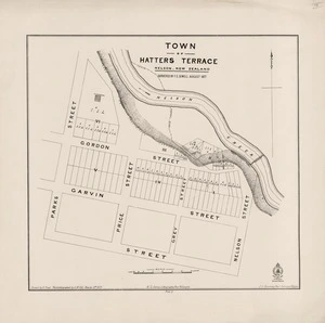 Town of Hatters Terrace : Nelson, New Zealand / surveyed by F.E. Sewell, August 1877 ; drawn by H. Trent.