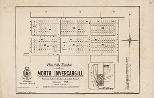 Plan of the township of North Invercargill / surveyed by Henry E. Moors ; drawn by James Fraser.