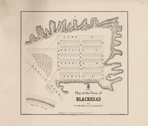 Plan of the town of Blackhead / T. Muir Grant delt. ; H. Baker, Chief Surveyor, Hawke's Bay.