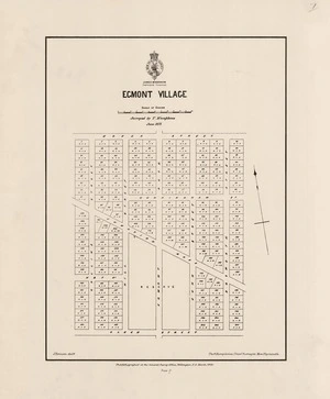 Egmont Village / surveyed by T. Humphries June 1873 ; J. Homan delt.