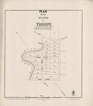 Plan of the village of Thorpe / surveyed by A.D. Austin, Dec. 1864 ; drawn by A. McKellar Wix.