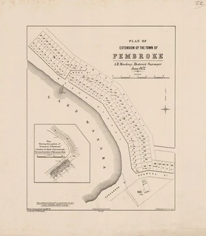 Plan of extension of the town of Pembroke / A.R. Mackay, district surveyor, June 1875.