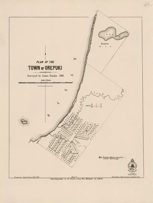 Plan of the town of Orepuki / surveyed by James Dundas, 1866 ; drawn by James Fraser, Feby. 1878.