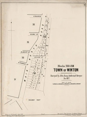 Town of Winton : blocks XXII & XXIII / surveyed by John Innes.