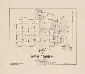Plan of Dipton township [electronic resource] / James Hay, sub-assistant surveyor ; photo-lithographed by A. McColl ; A. Burns, delt. Novr. 1875.
