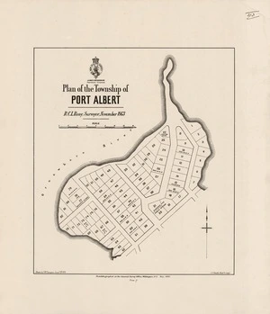 Plan of the township of Port Albert / R.C.L. Reay, surveyor November 1863 ; drawn by F.W. Flanagan, June 27th 1878.