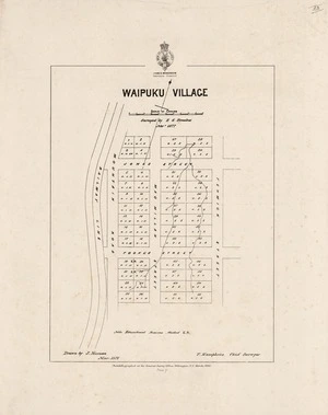 Waipuku village [electronic resource] / surveyed by E.S. Brookes, Novr. 1877 ; drawn by J. Homan, Mar. 1878.