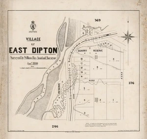 Village of East Dipton / surveyed by William Hay assistant surveyor ; drawn by E.A. Lewis.