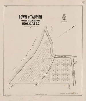 Town of Taupiri : parish of Komakorau Newcastle S.D. / surveyed by R.C.L. Reay 1874 ; W.E. Ballantyne drftm. Jan 1881.