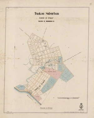 Tuakau suburban : parish of Tuakau, Block IV Onewhero S.D. / resurveyed by W.J. Parris ; A. Wood delt.