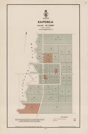Kaponga village settlement / surveyed by E.S. Brookes.