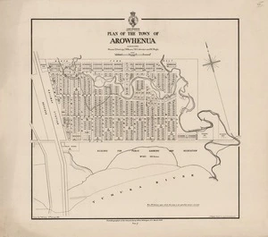 Plan of the town of Arowhenua / surveyors Messrs S. Hewlings, F.W. Moore, T.M.H. Johnston and W.C. Wright.