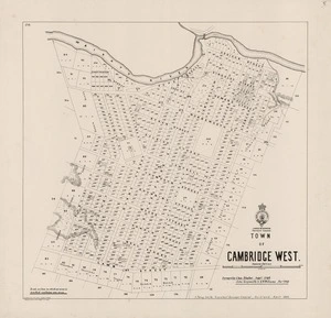 Town of Cambridge West / surveyed by Chas Blucher Septr. 1864, John Gwynneth & G.W. Williams Novr. 1880.