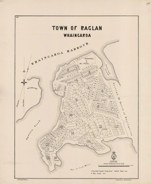 Town of Raglan : Whaingaroa / E. Davy, surveyor, 1856 ; A. Harding draftsman.