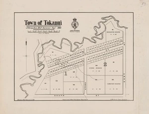 Town of Tokanui / J. Strauchon dist. surveyor Sep'r 1885 ; drawn by W.J. Percival 5.3.86.