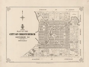 Plan of the City of Christchurch, Canterbury, N.Z. / drawn by J. Kelly.