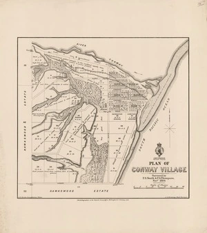 Plan of Conway Village / surveyed by F.S. Smith & F.A. Thompson, Novr. 1884 ; A.G. Spreat, draughtsman.