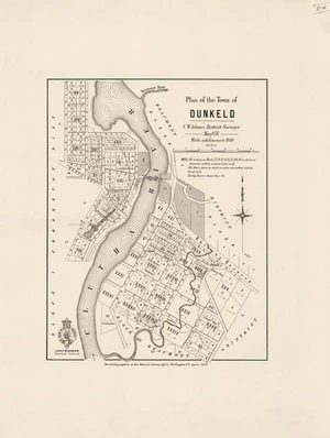 Plan of the town of Dunkeld / C.W. Adams, district surveyor, May 1876, with additions to 1888.