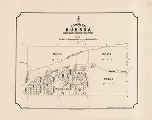 Township of Huiroa, Ngatimaru Survey District / surveyed by P.A. Dalziell ; W. Gordon del.