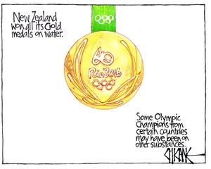 New Zealand won all its gold medals on water ...