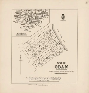 Town of Oban / surveyed by James Hay, assistant surveyor May 1877.